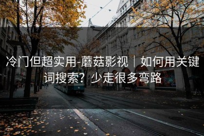 冷门但超实用-蘑菇影视｜如何用关键词搜索？少走很多弯路
