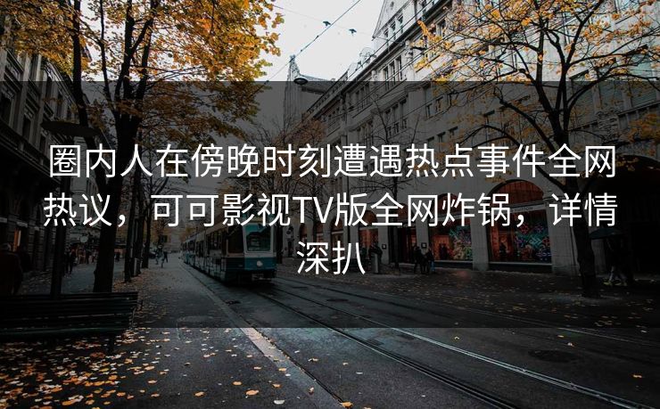 圈内人在傍晚时刻遭遇热点事件全网热议，可可影视TV版全网炸锅，详情深扒