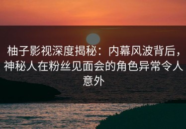 柚子影视深度揭秘：内幕风波背后，神秘人在粉丝见面会的角色异常令人意外