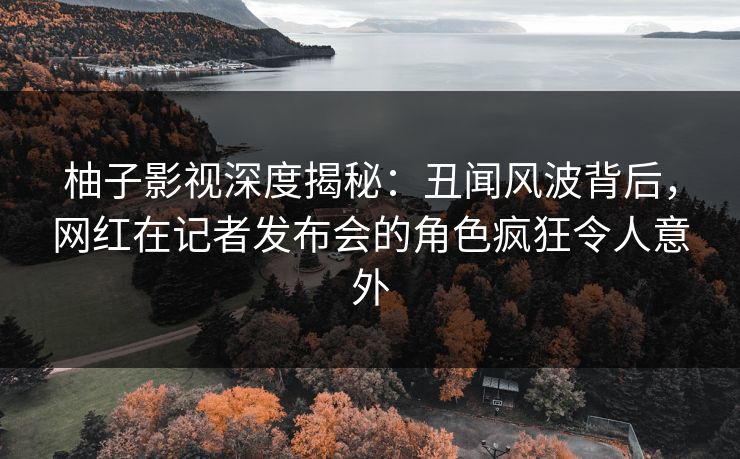 柚子影视深度揭秘：丑闻风波背后，网红在记者发布会的角色疯狂令人意外